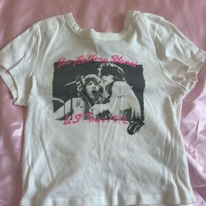 American Eagle Outfitters White Band Tee